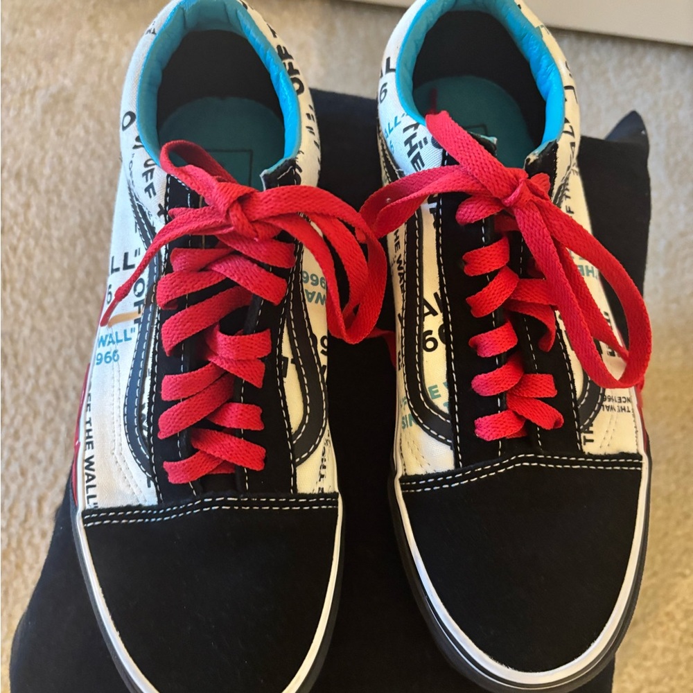 Vans Kids Sneakers with Red and Black Accents
